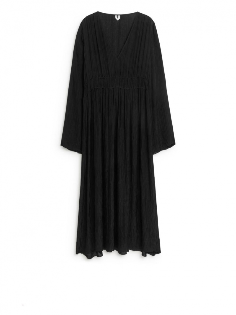 Rochie Arket V-Neck Dama Negrii | Romania-JXOR80749