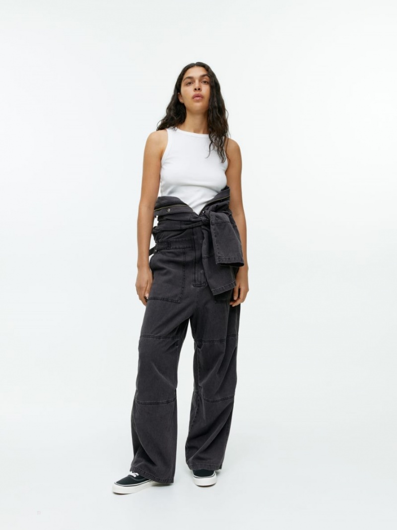 Salopeta Arket Denim Jumpsuit Dama Gri | Romania-PHWF40718