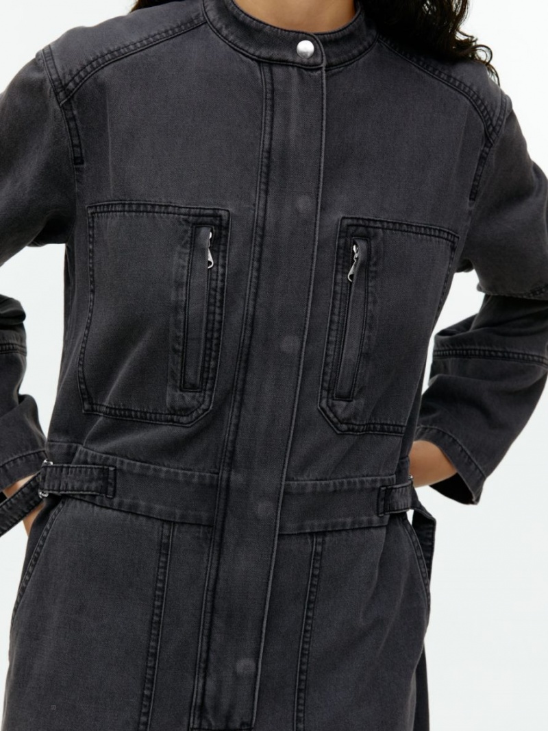 Salopeta Arket Denim Jumpsuit Dama Gri | Romania-PHWF40718