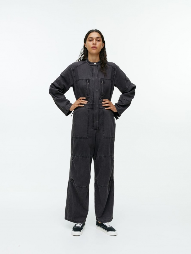 Salopeta Arket Denim Jumpsuit Dama Gri | Romania-PHWF40718