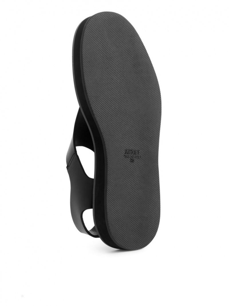 Sandale Arket Grosolan Piele Dama Negrii | Romania-QZND41563