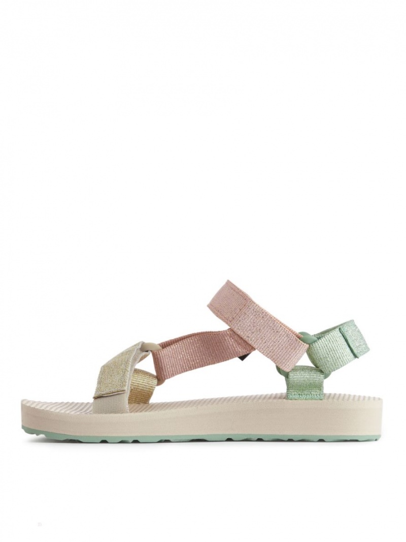 Sandale Arket Teva Original Universal Metallic Fete Metal Colorati | Romania-DMXH80746