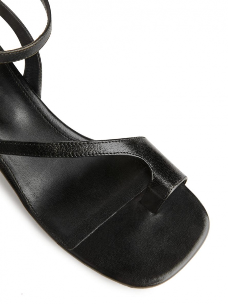 Sandale Arket Toc Piele Dama Negrii | Romania-LVCZ10395