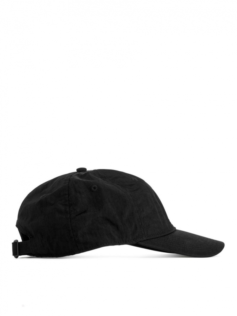 Sapca Arket 6-Panel Nailon Barbati Negrii | Romania-FUQT78136