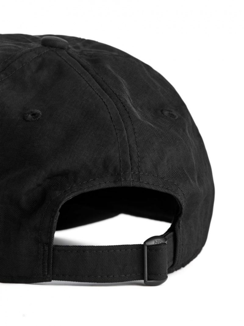 Sapca Arket 6-Panel Nailon Barbati Negrii | Romania-FUQT78136