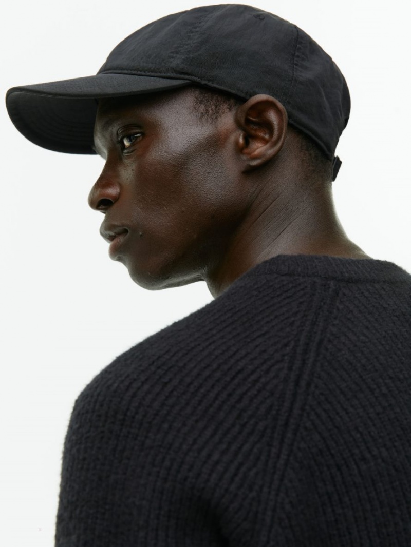 Sapca Arket 6-Panel Nailon Barbati Negrii | Romania-FUQT78136
