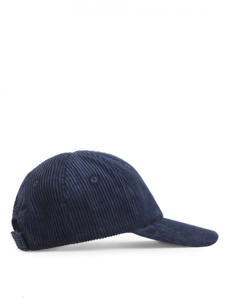 Sapca Arket Corduroy Baieti Albastri Inchis | Romania-MSIW69751