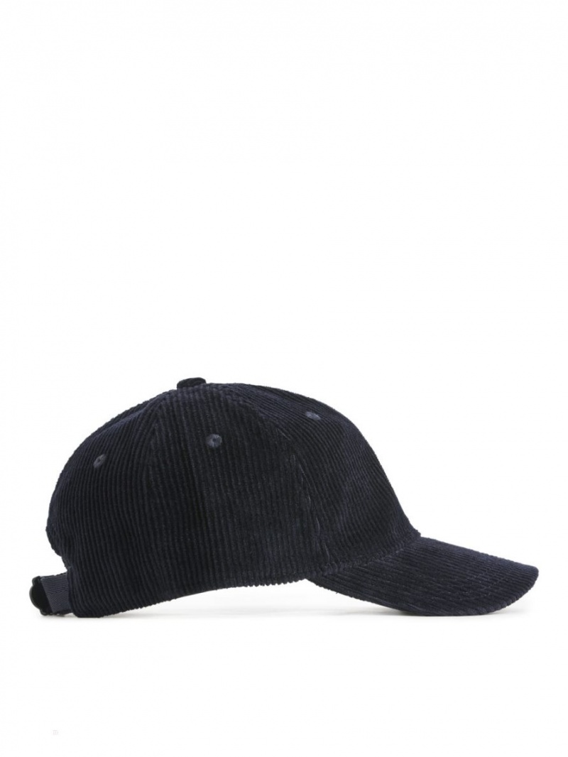 Sapca Arket Corduroy Barbati Albastri Inchis | Romania-FCJN75619