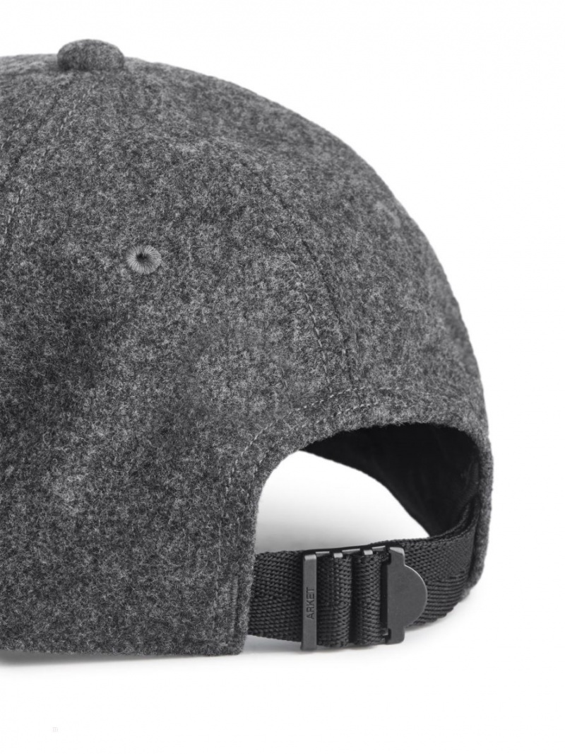 Sapca Arket Lână Felt Barbati Gri Inchis | Romania-DGQW36045
