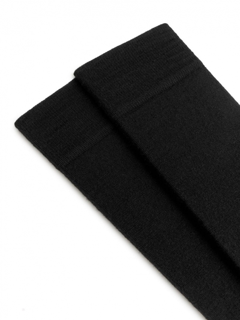 Sosete Arket Knee-High Lână Dama Negrii | Romania-PLFU92036