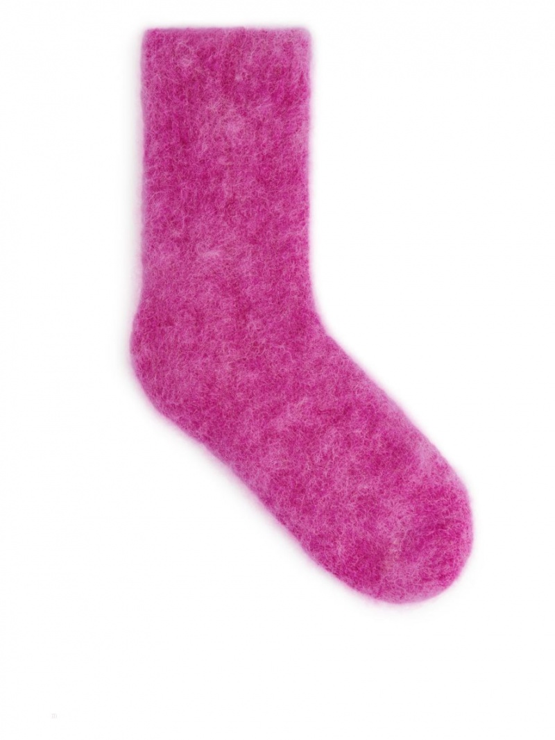 Sosete Arket Mohair Blend Dama Roz Deschis | Romania-ILCA49356