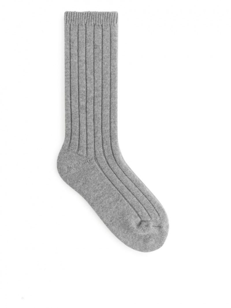 Sosete Arket Recycled Cashmere Blend Dama Gri | Romania-FPXG79263