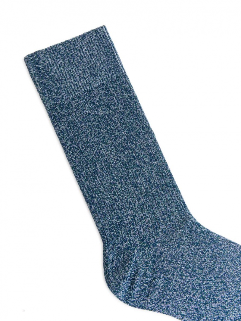 Sosete Arket Supima Bumbac Rib Barbati Albastri | Romania-BXND07286