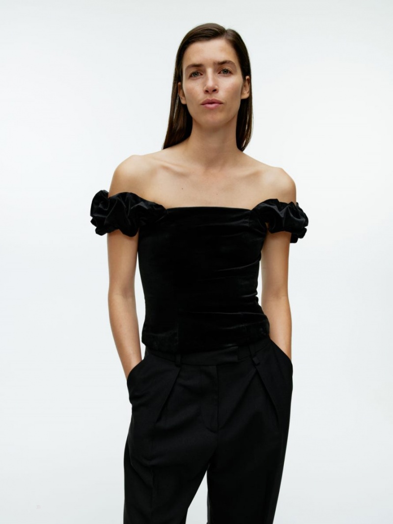 Sutiene Arket Off-Shoulder Bustier Dama Negrii | Romania-VOJW97062