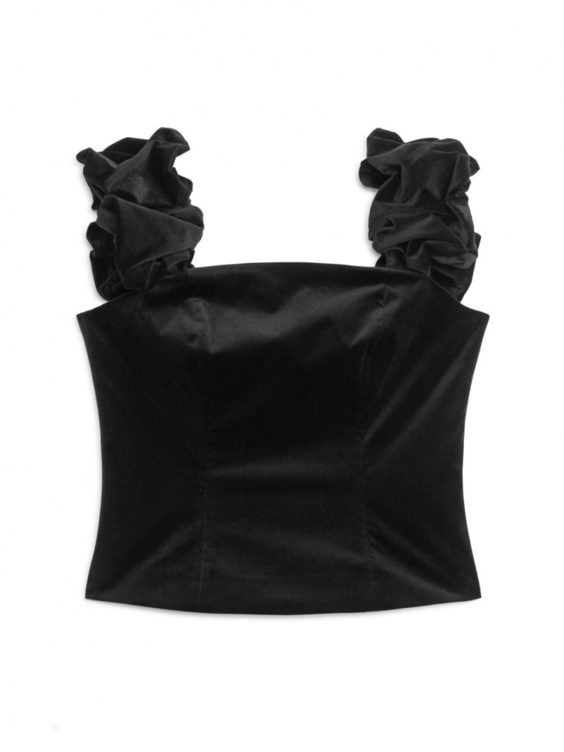 Sutiene Arket Off-Shoulder Bustier Dama Negrii | Romania-VOJW97062