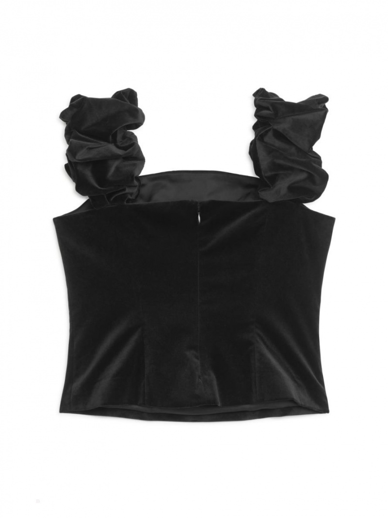 Sutiene Arket Off-Shoulder Bustier Dama Negrii | Romania-VOJW97062