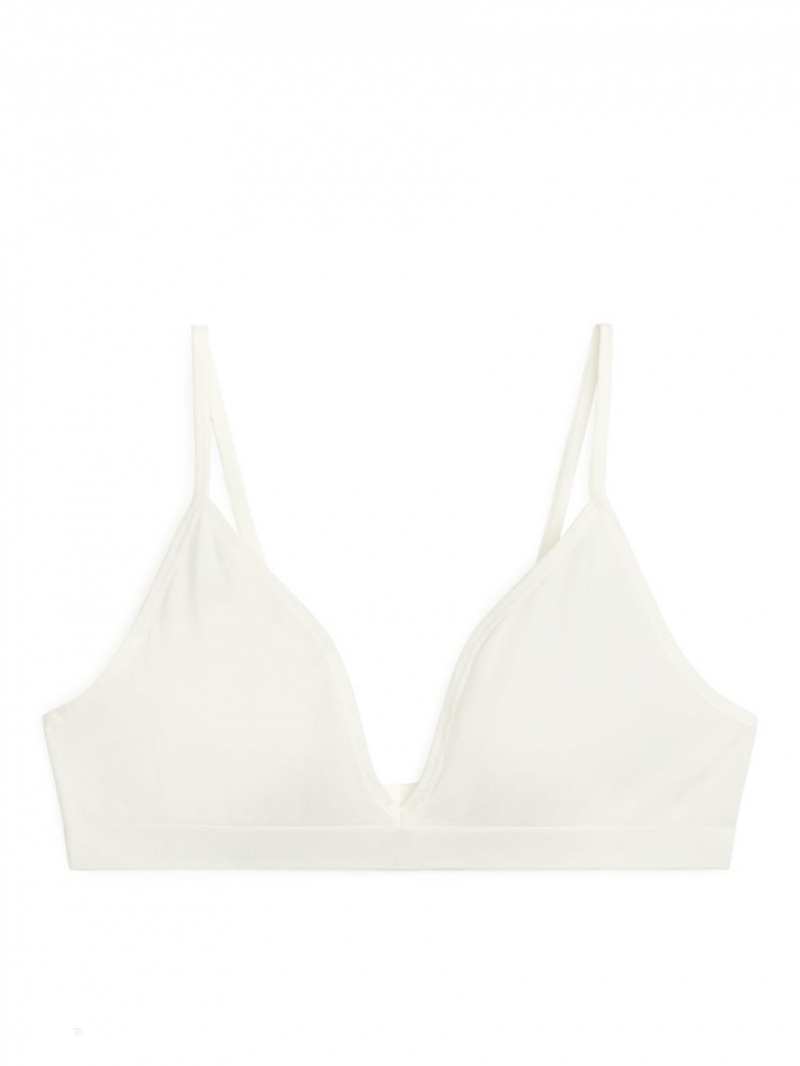 Sutiene Arket Seamless Soft Dama Albi | Romania-DLHE25906