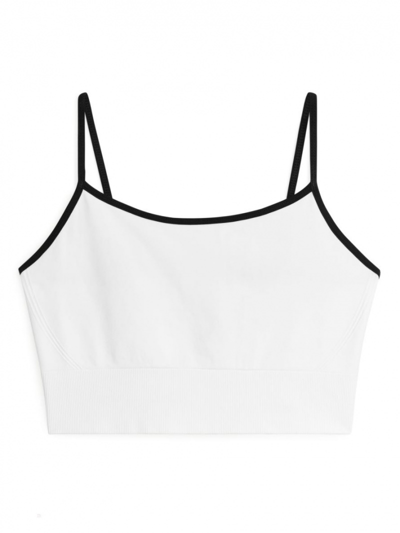 Sutiene Arket Seamless Yoga Dama Albi Negrii | Romania-ZOKV98275