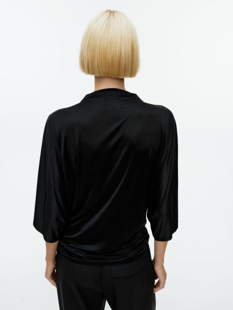 Topuri Arket Batwing Jersey Dama Negrii | Romania-AWGD26850