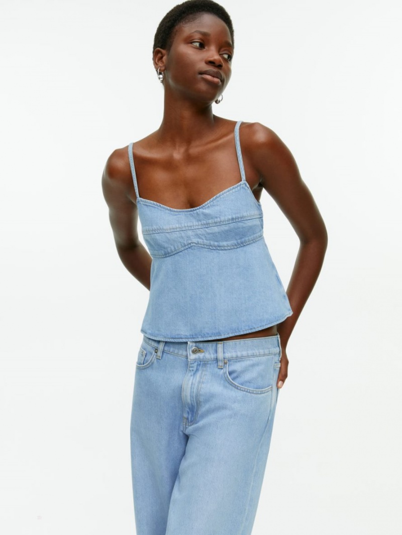 Topuri Arket Denim Curea Dama Albastri | Romania-ZYRS28759