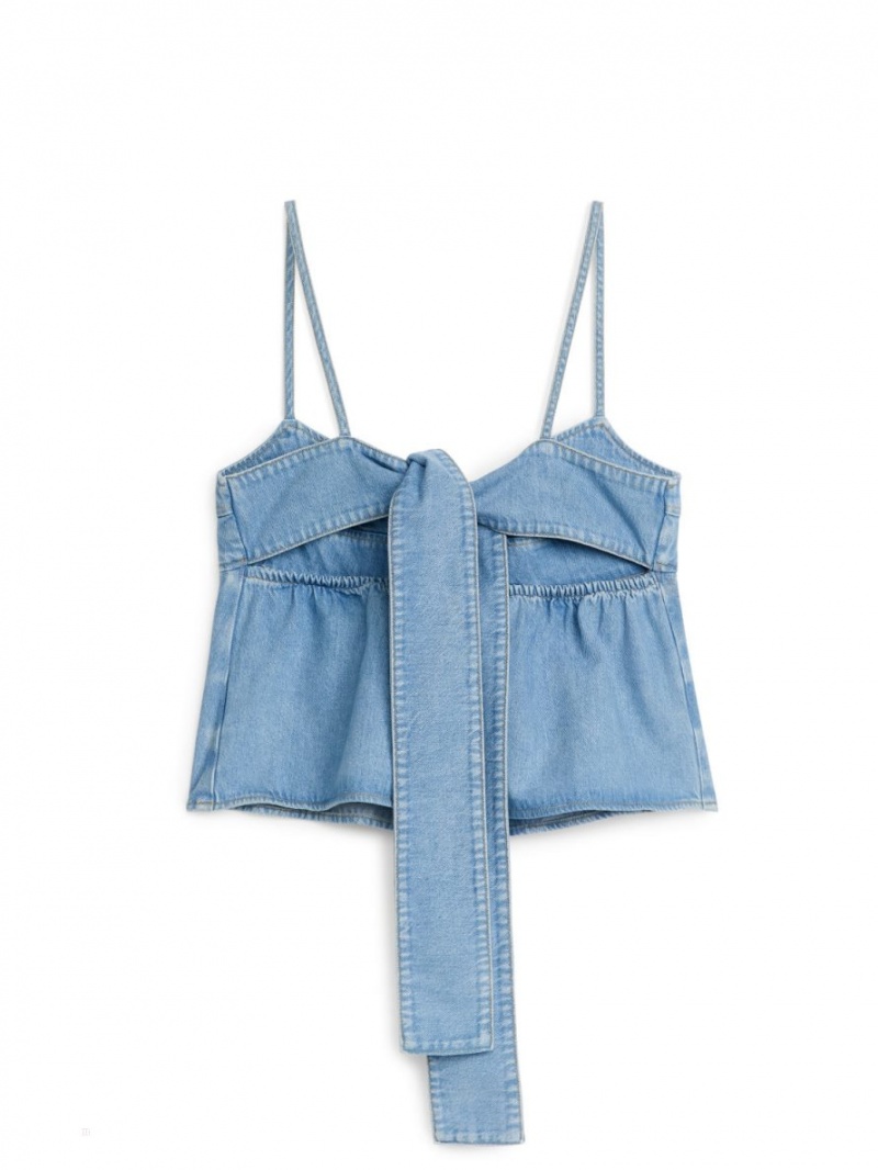 Topuri Arket Denim Curea Dama Albastri | Romania-ZYRS28759