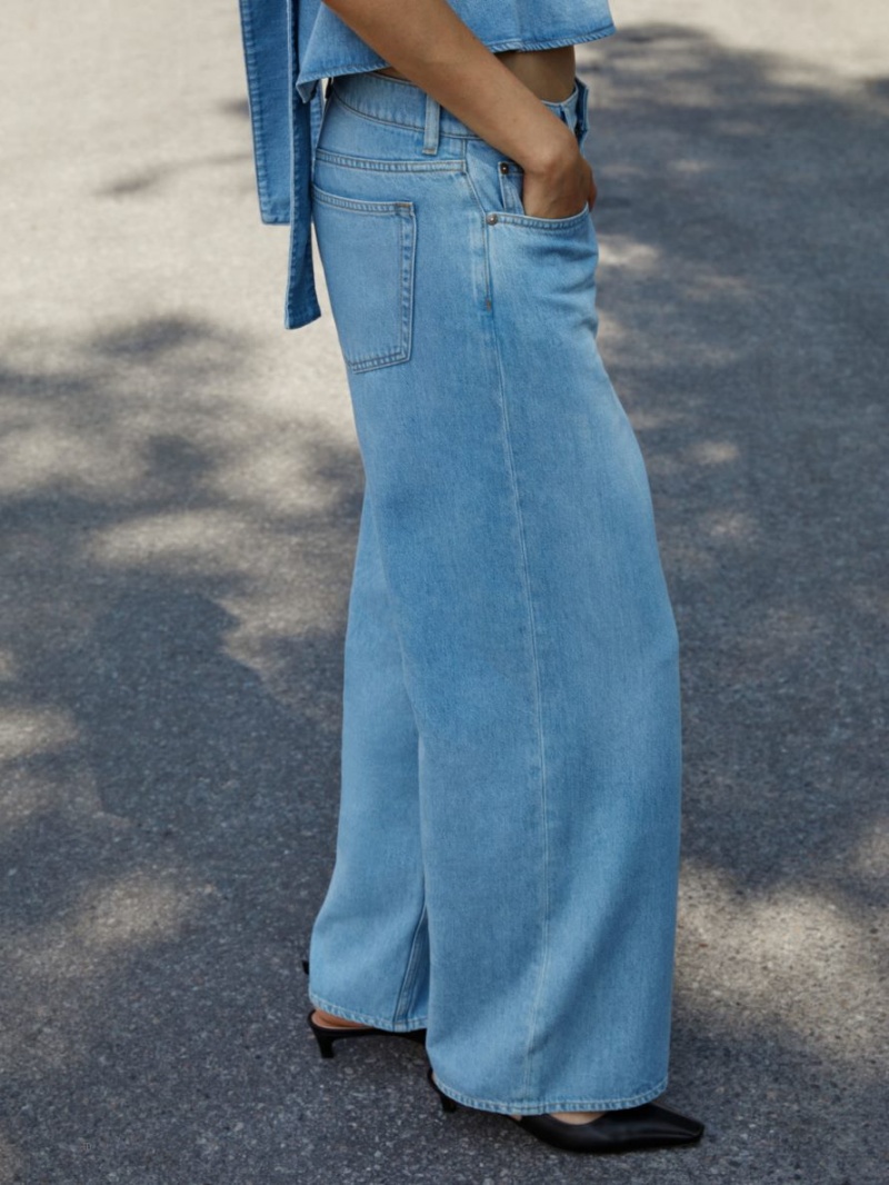 Topuri Arket Denim Curea Dama Albastri | Romania-ZYRS28759