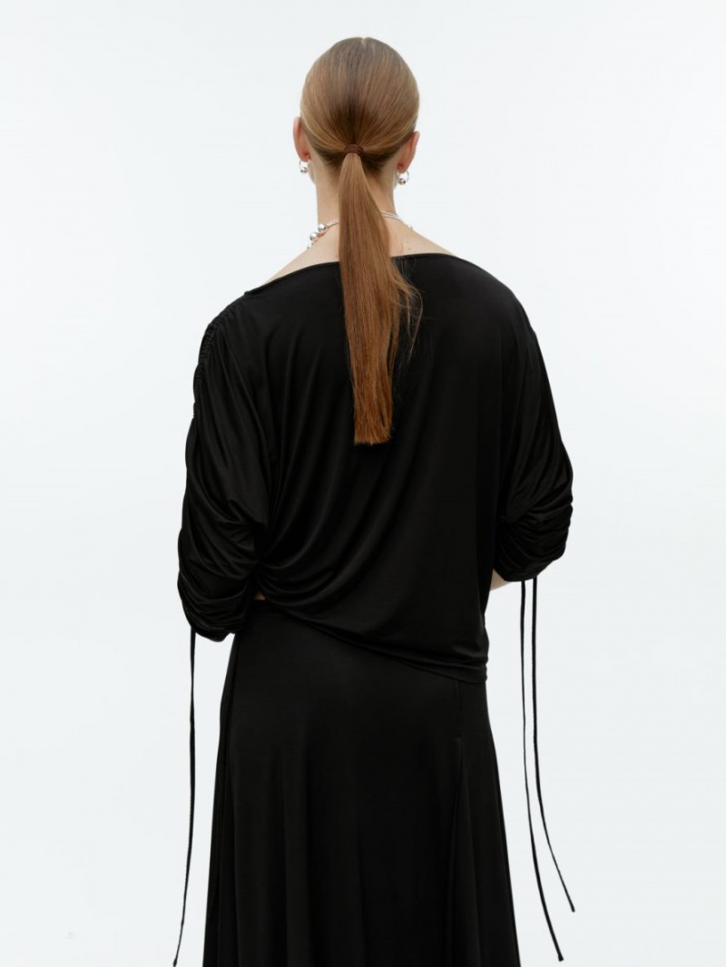 Topuri Arket Drawstring Dama Negrii | Romania-AWFS85621