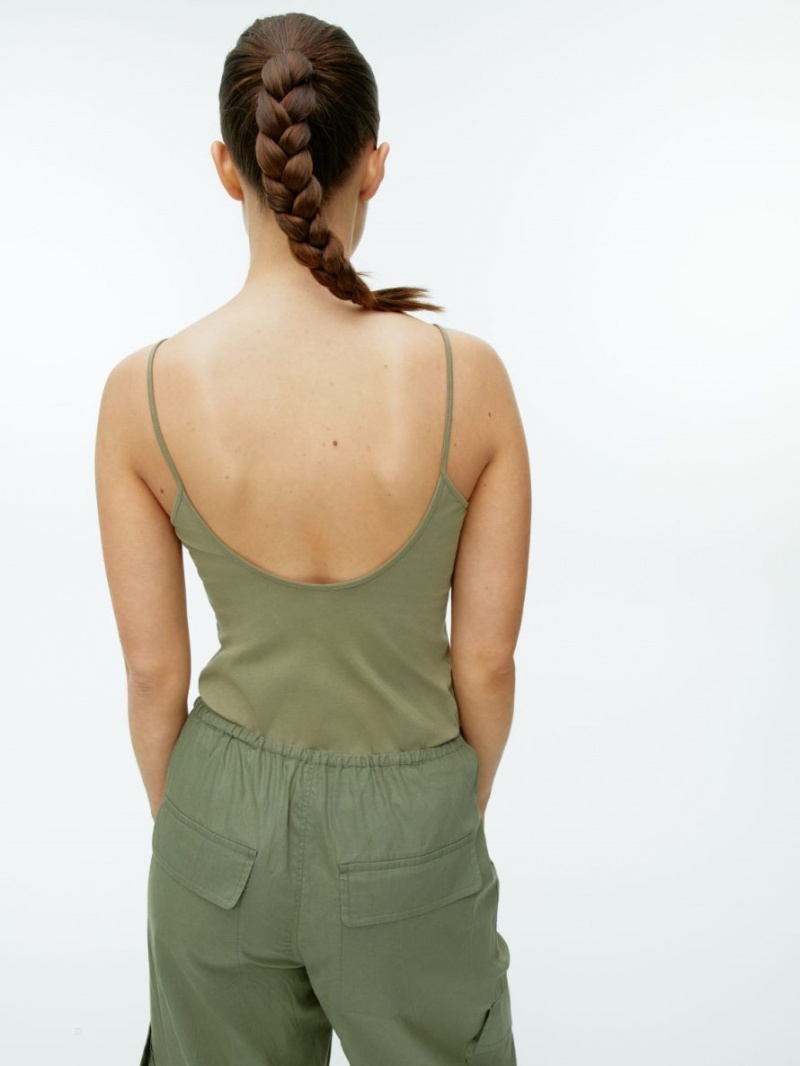 Topuri Arket Jersey Curea Dama Kaki Verzi | Romania-DGNL58390