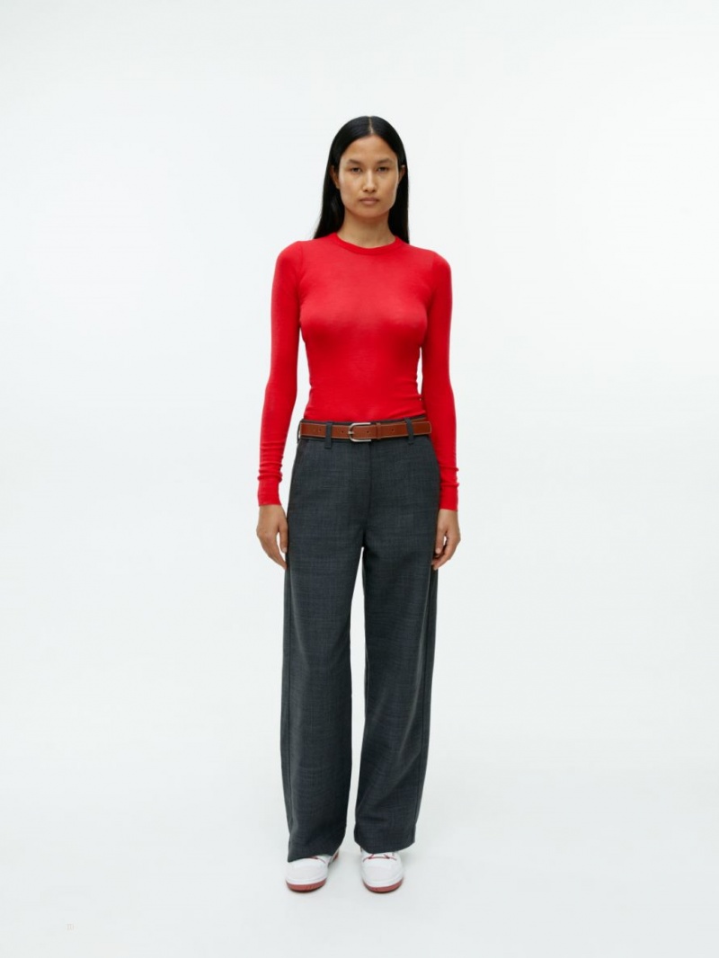 Topuri Arket Long-Sleeved Merino Dama Rosii | Romania-FKRO49156