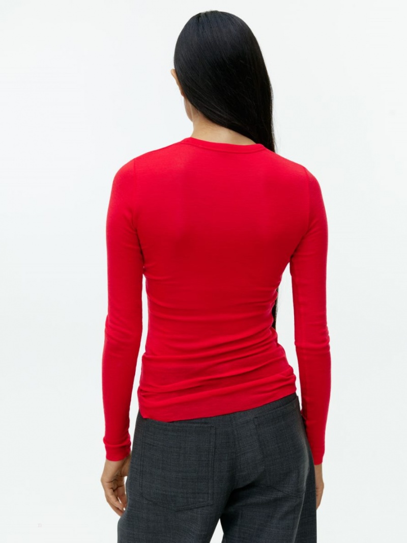 Topuri Arket Long-Sleeved Merino Dama Rosii | Romania-FKRO49156