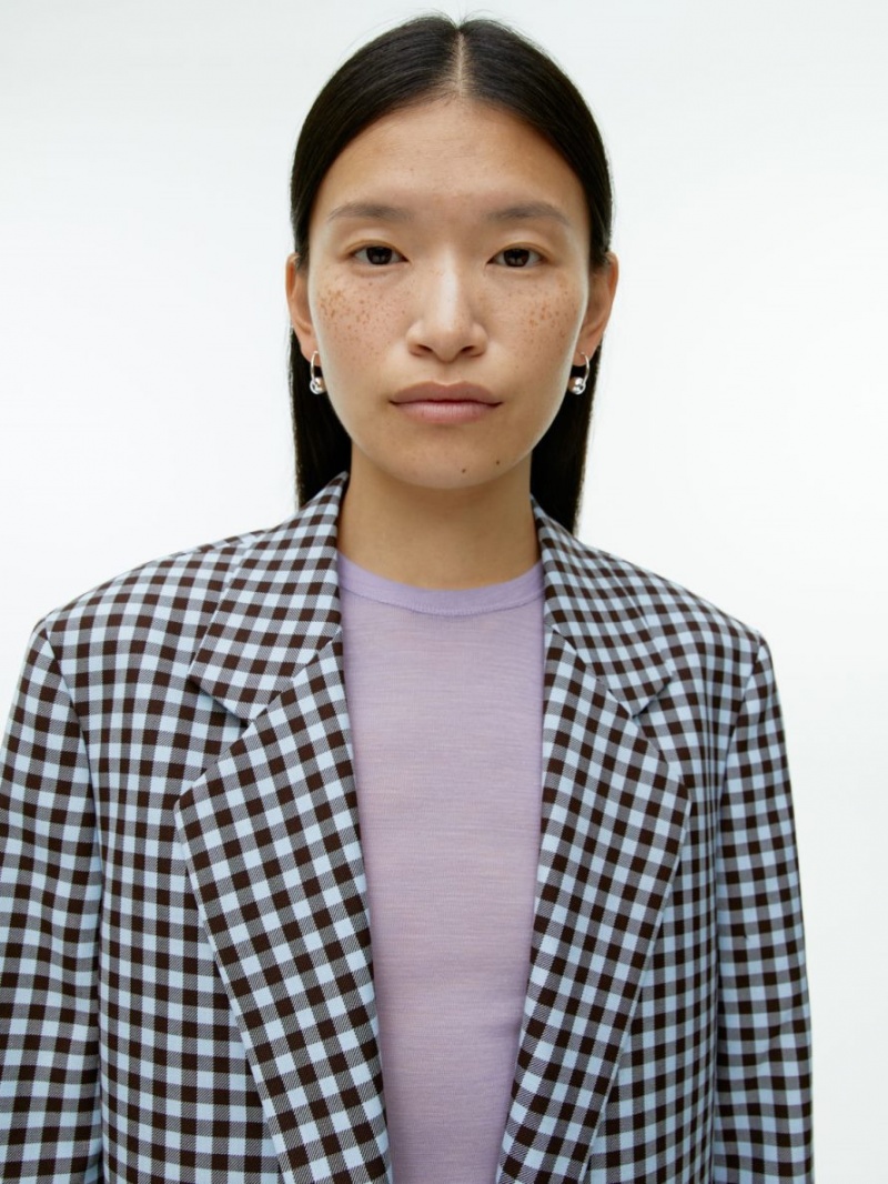Topuri Arket Long-Sleeved Merino Dama Violet | Romania-PXWN27061