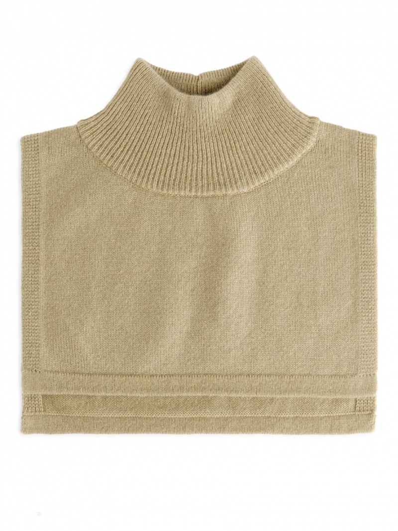Topuri Arket Merino Funnel Neck Fete Bej | Romania-ZDIS95380