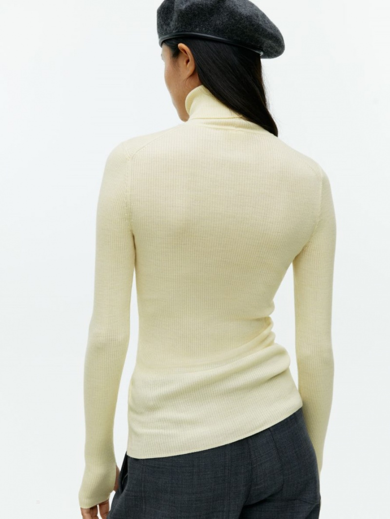 Topuri Arket Merino Lână Roll-Neck Dama Galbeni | Romania-SKIH89247