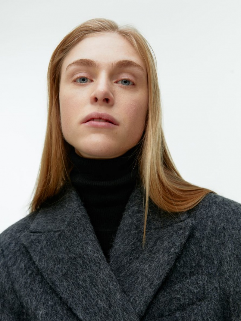 Topuri Arket Merino Lână Roll-Neck Dama Negrii | Romania-RISV25897