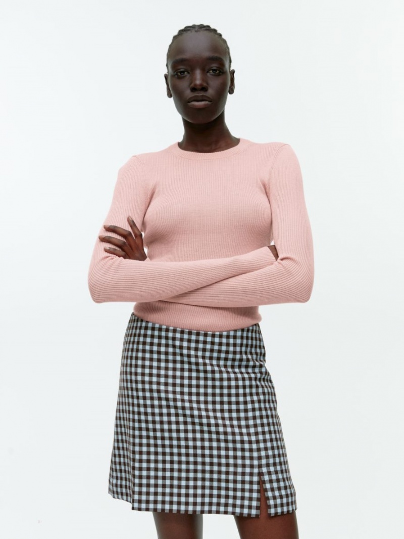 Topuri Arket Rib-Knit Merino Dama Roz | Romania-VSCZ40375