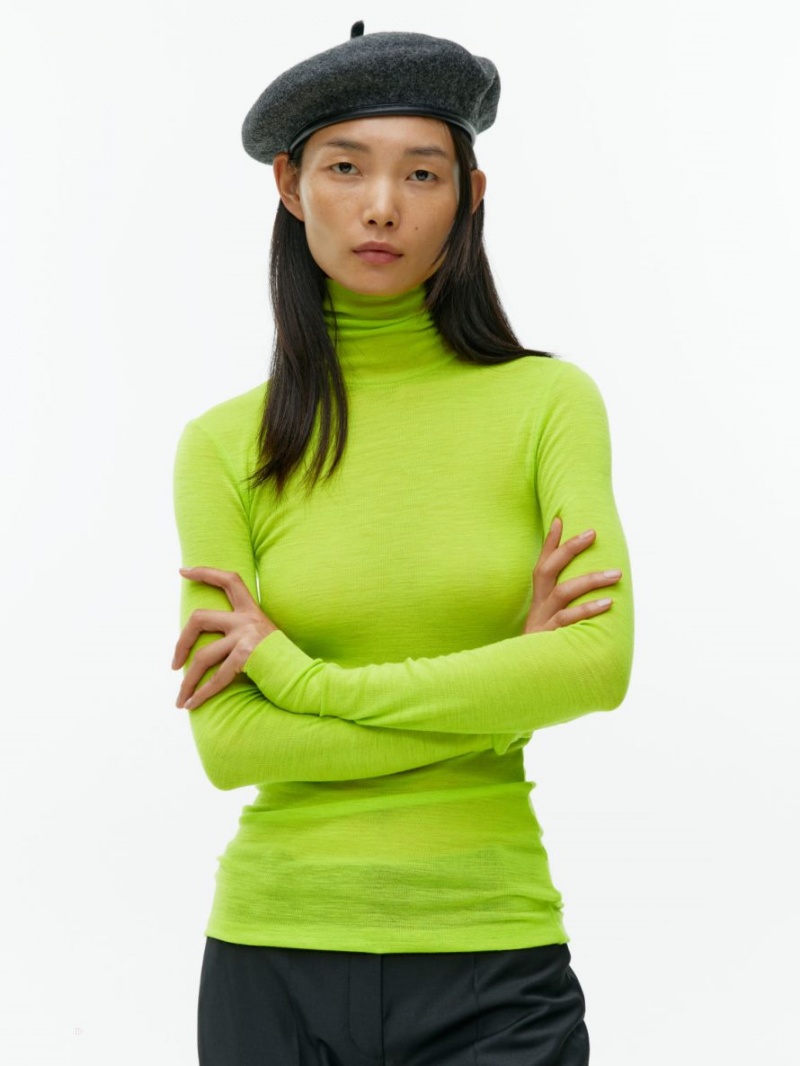 Topuri Arket Roll-Neck Lână Dama Verzi | Romania-WUVK18369