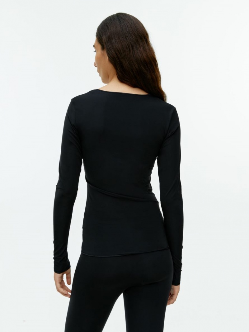 Topuri Arket Round-Neck Jersey Dama Negrii | Romania-TJKP12305