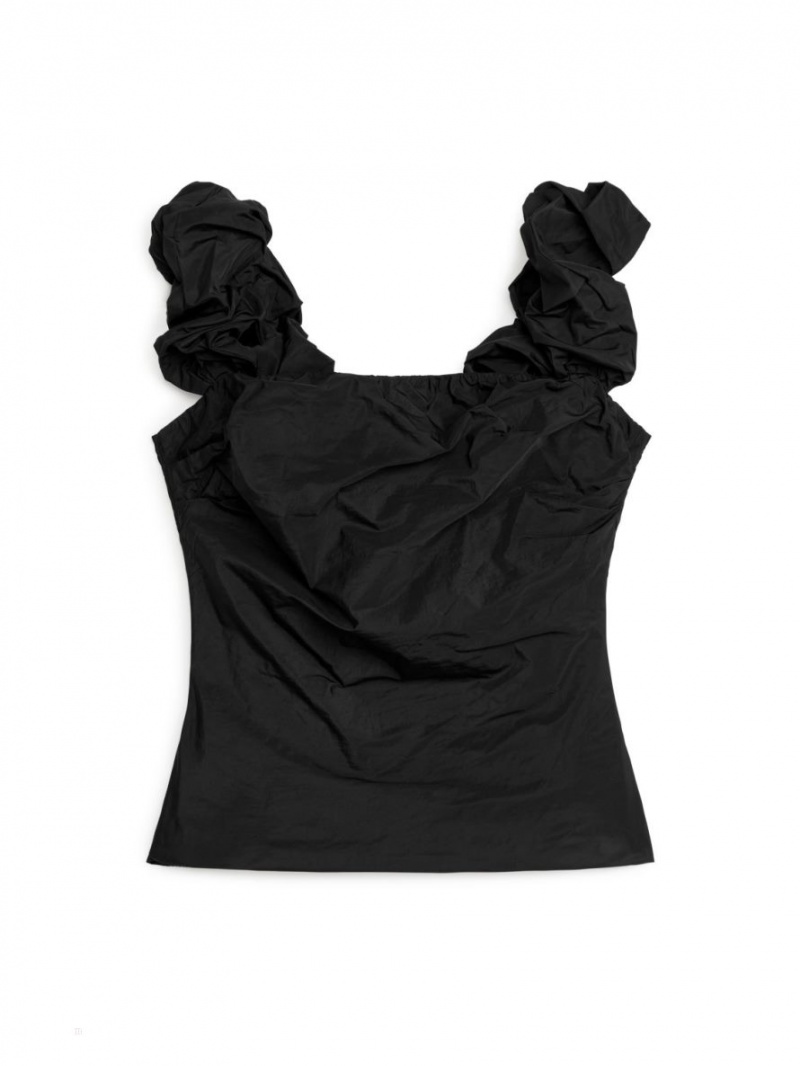 Topuri Arket Scrunched Tube Dama Negrii | Romania-IFES40625