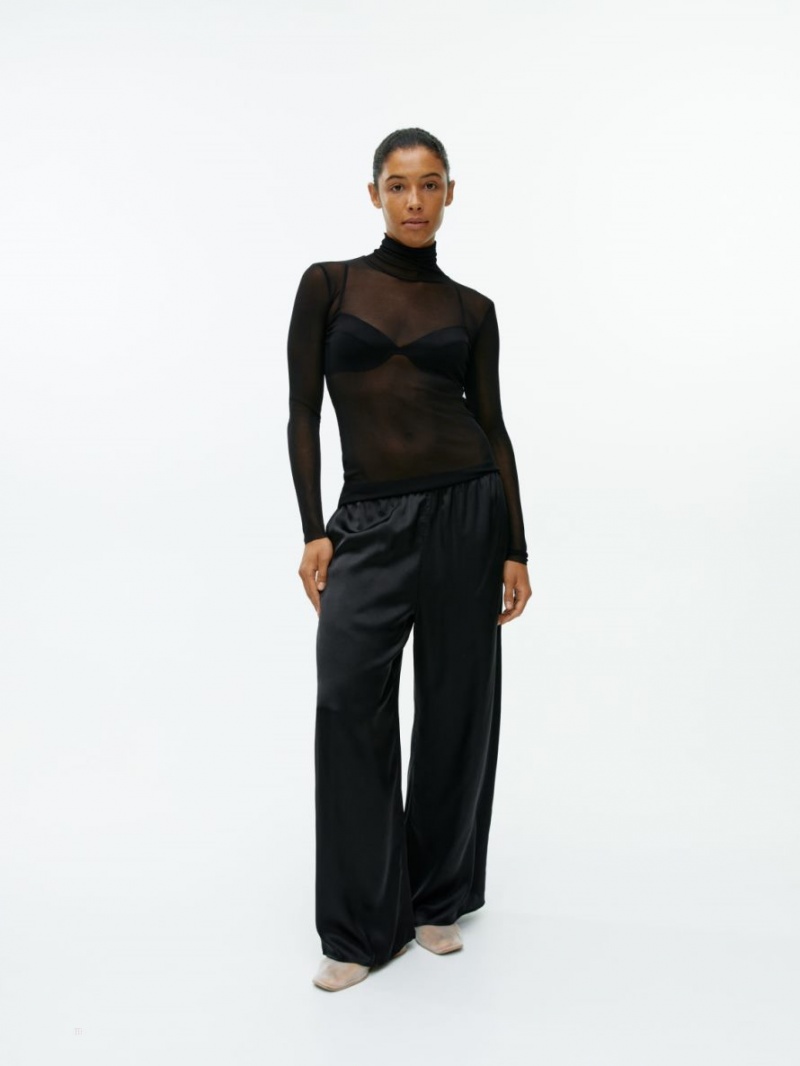 Topuri Arket Silk Roll-Neck Dama Negrii | Romania-BOAC93207