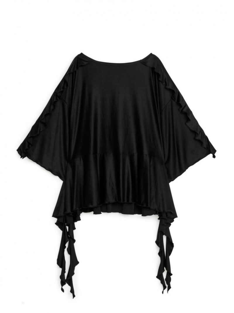 Topuri Arket Silky Frill Dama Negrii | Romania-UNDP21609