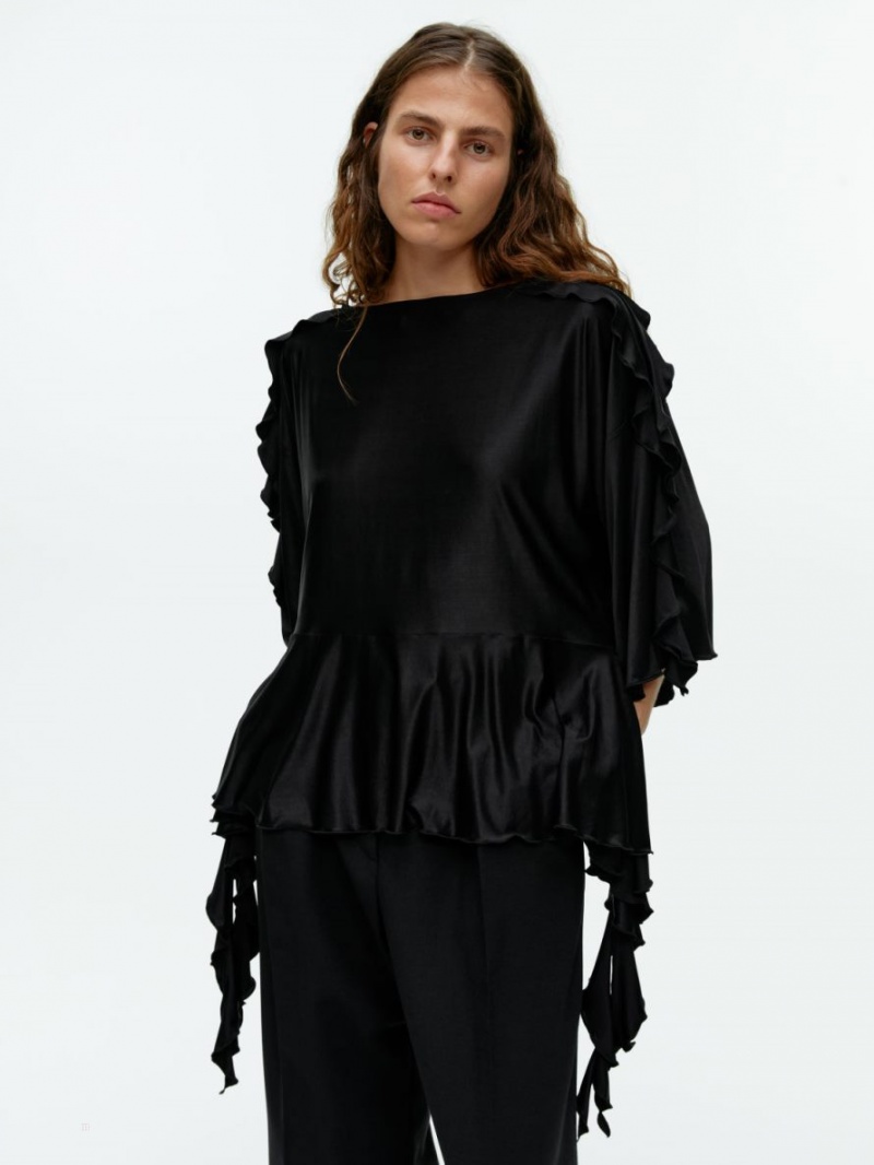 Topuri Arket Silky Frill Dama Negrii | Romania-UNDP21609