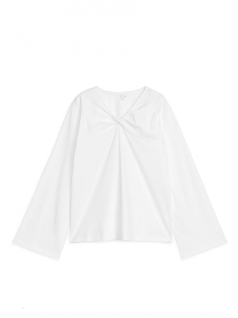 Topuri Arket Twisted Front Dama Albi | Romania-AOQZ91305