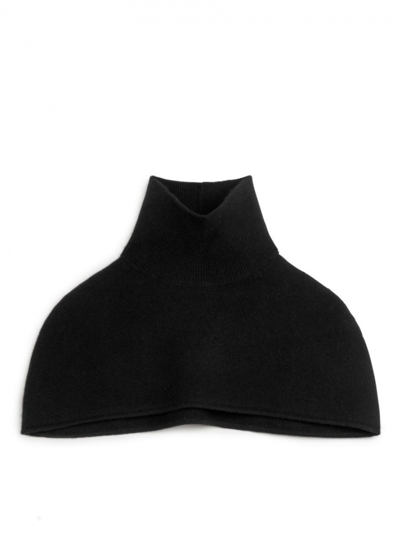 Tricotaje Arket Cashmere Poncho Dama Negrii | Romania-KXFW67915