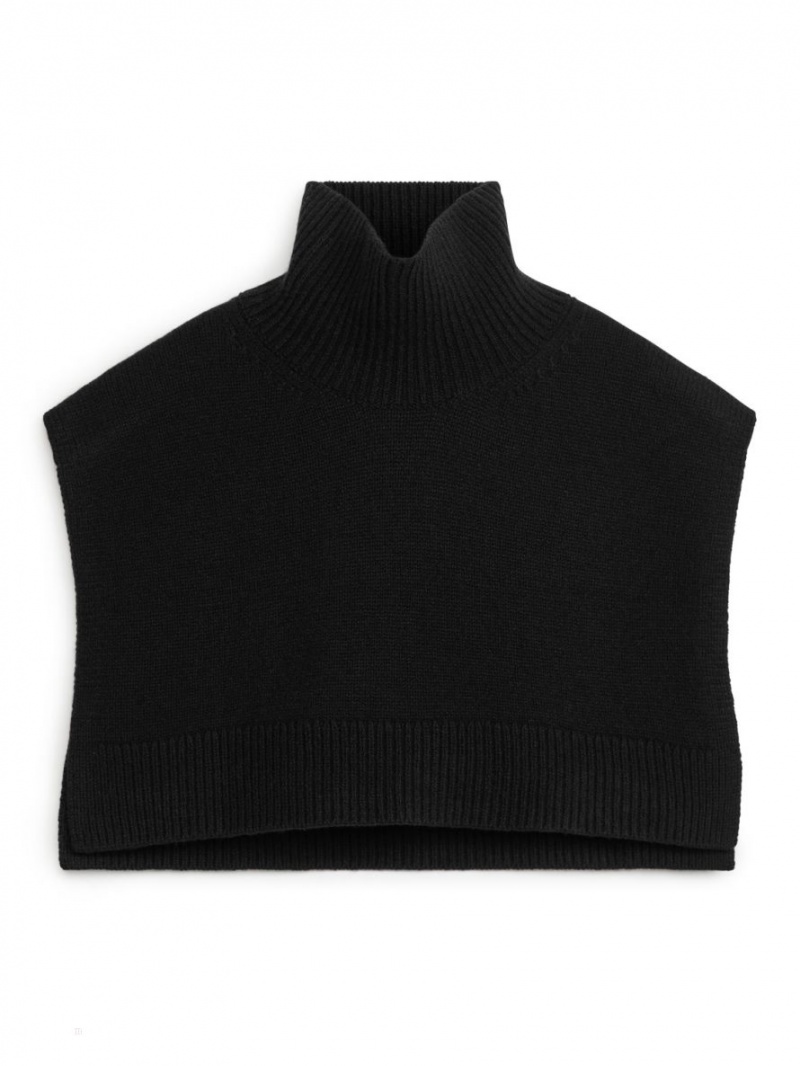 Tricotaje Arket Lână Tricotate Bib Dama Negrii | Romania-AGEJ67342