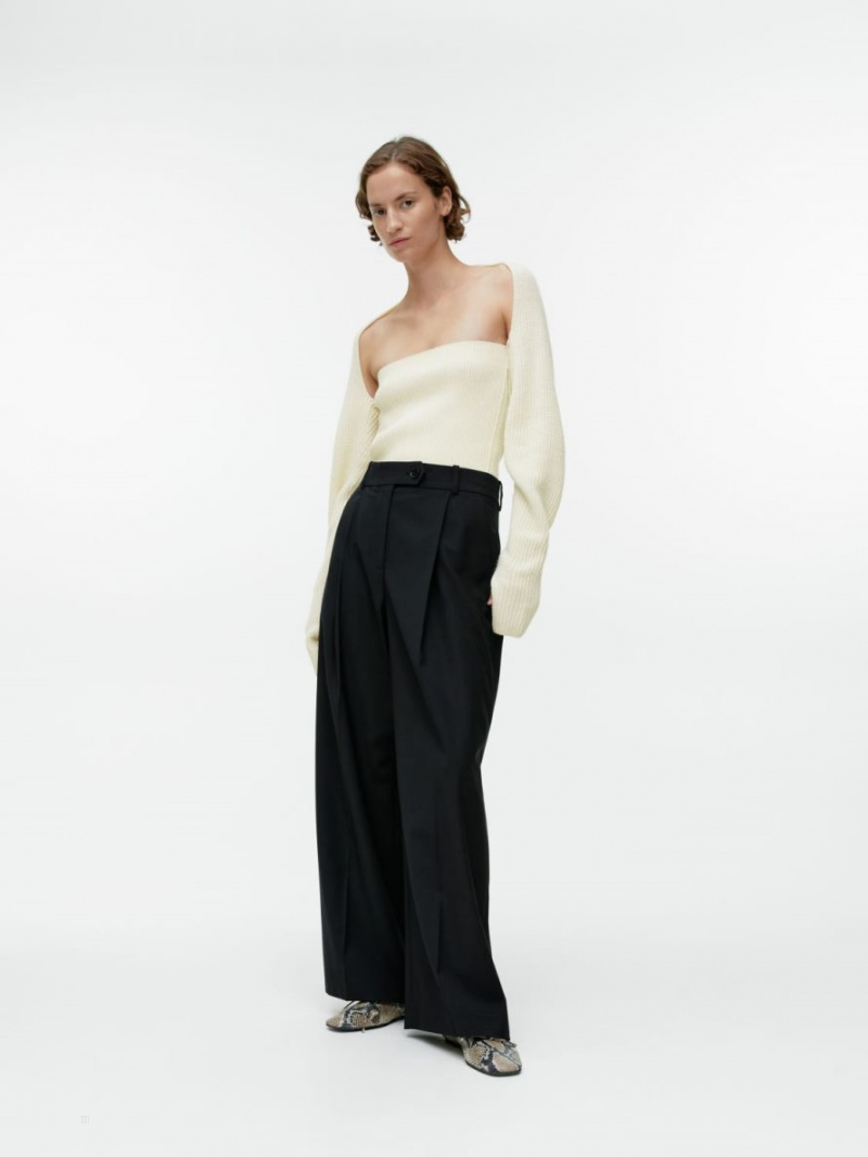 Tricotaje Arket Tricotate Merino Bolero Dama Albi | Romania-YREO73809