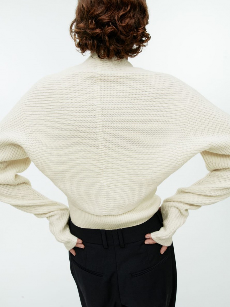 Tricotaje Arket Tricotate Merino Bolero Dama Albi | Romania-YREO73809