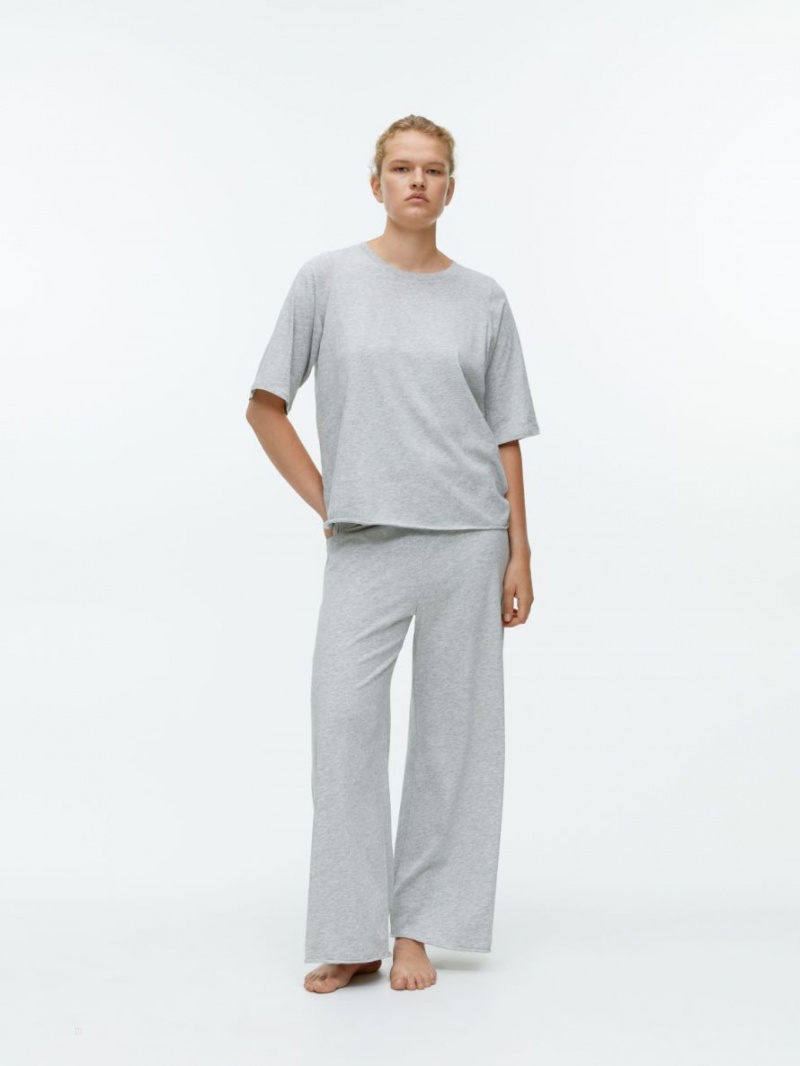 Tricouri Arket Bumbac Pyjama Dama Gri | Romania-TKDC54270