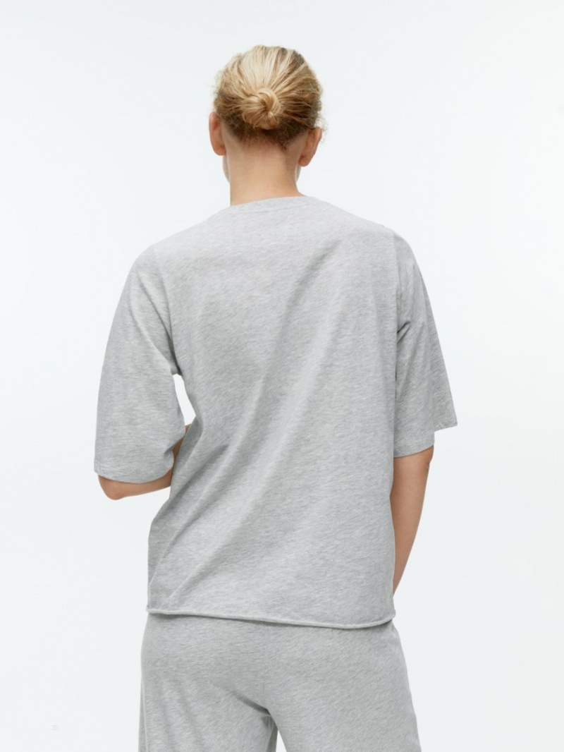 Tricouri Arket Bumbac Pyjama Dama Gri | Romania-TKDC54270