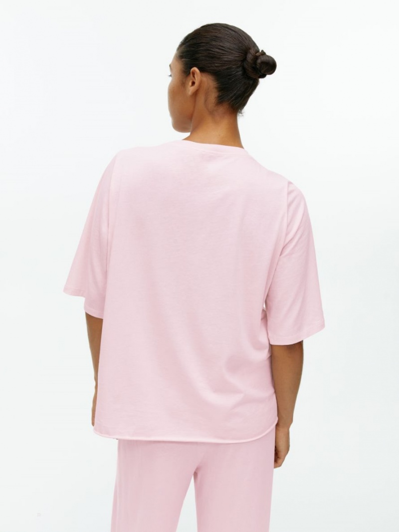 Tricouri Arket Bumbac Pyjama Dama Roz | Romania-XWSV49308