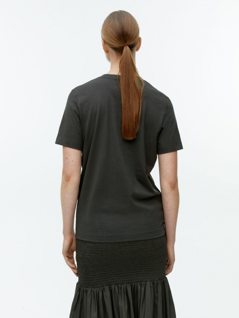 Tricouri Arket Crew-Neck Dama Gri Inchis | Romania-FJRE85974